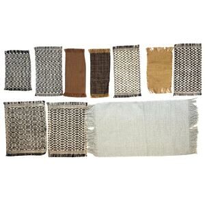 Hand Woven Pieces Neutral Colors Small Scraps for Crafting Salvage